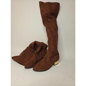 Forever 21 Brown Suede Knee High Boots Size 7 NWT